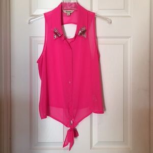 Sleeveless Sheer Blouse